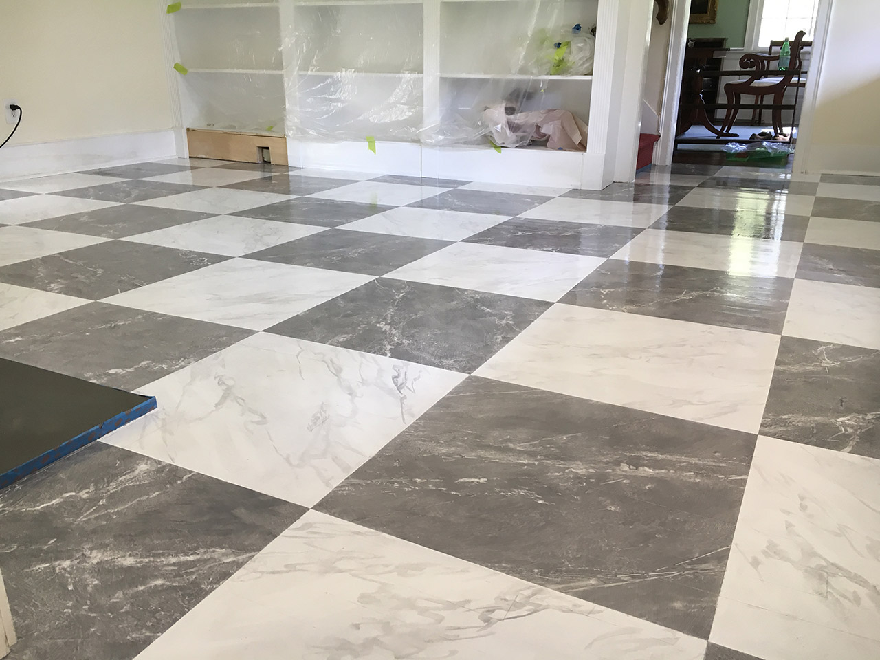 Faux Marble Floor Tiles